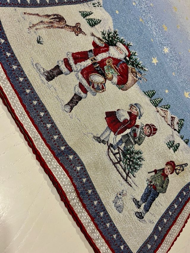 Runner grande laminato natalizio fatto a mano