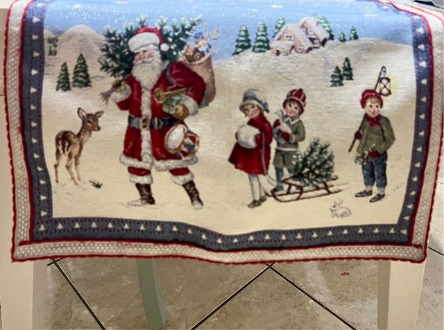 Runner grande laminato natalizio fatto a mano