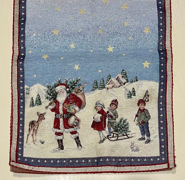 Runner grande laminato natalizio fatto a mano