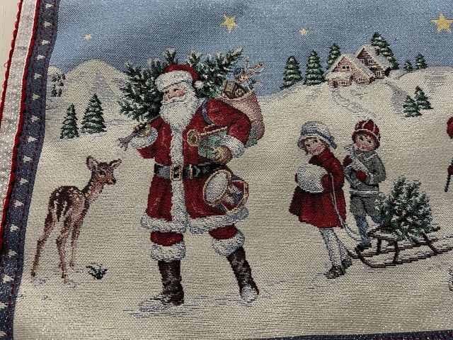 Runner grande laminato natalizio fatto a mano