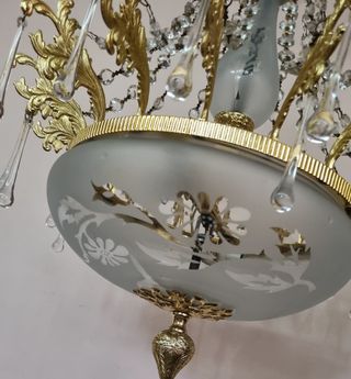 Lámpara clásica antigua cristal