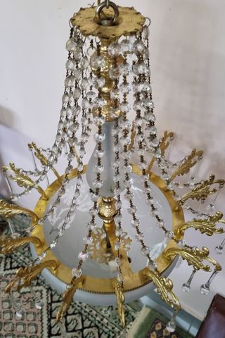 Lámpara clásica antigua cristal