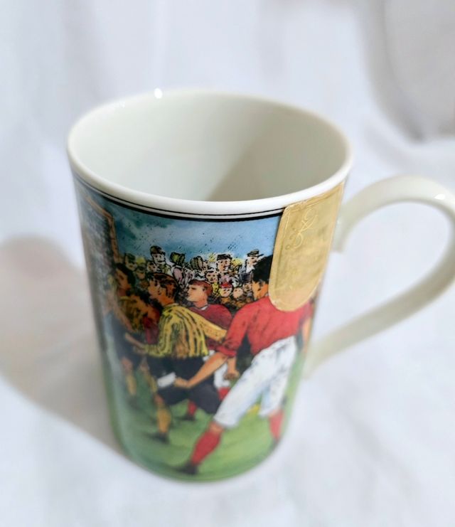 Taza de café Vintage con la  historia del fútbol