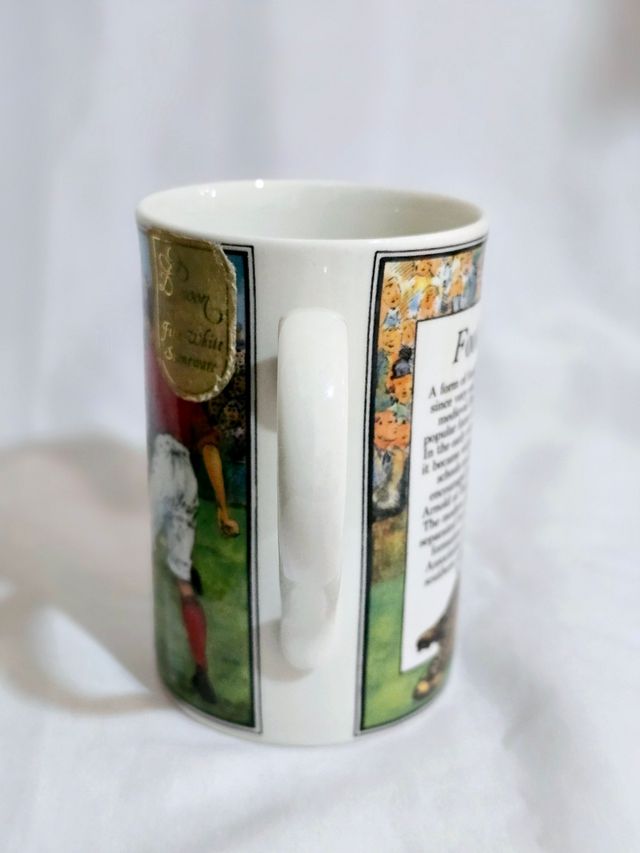 Taza de café Vintage con la  historia del fútbol