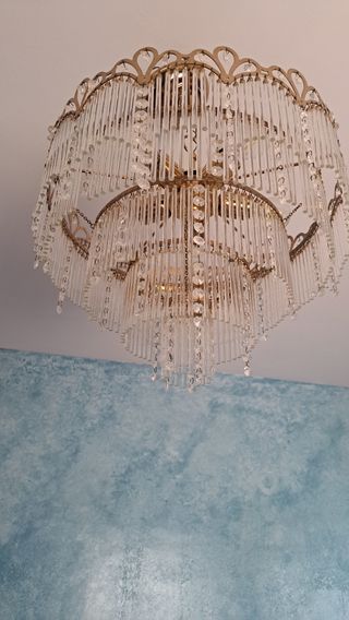 Lampara de araña, cristal,