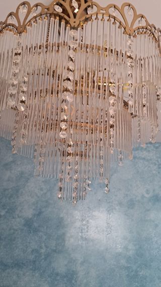 Lampara de araña, cristal,