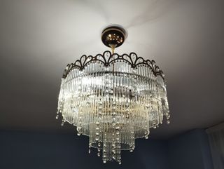Lampara de araña, cristal,