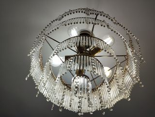 Lampara de araña, cristal,