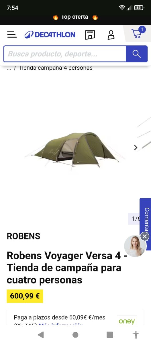 Tienda campaña Voyager Versa 4