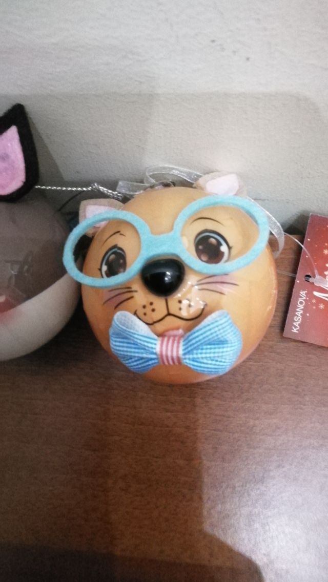 Palle natalizie faccine gatti