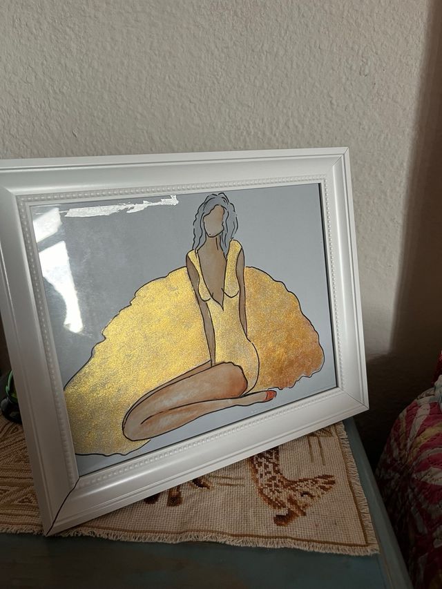 Cuandro acuerela con marco