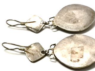 Pendientes plata con corales y turquesas 6.0 cm