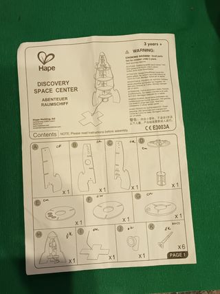 Razzo spaziale HAPE in legno