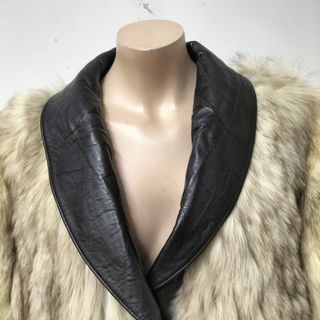 Chaquetón pelo natural y cuero