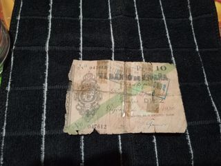 Billete 10 pesetas Gijón 1936