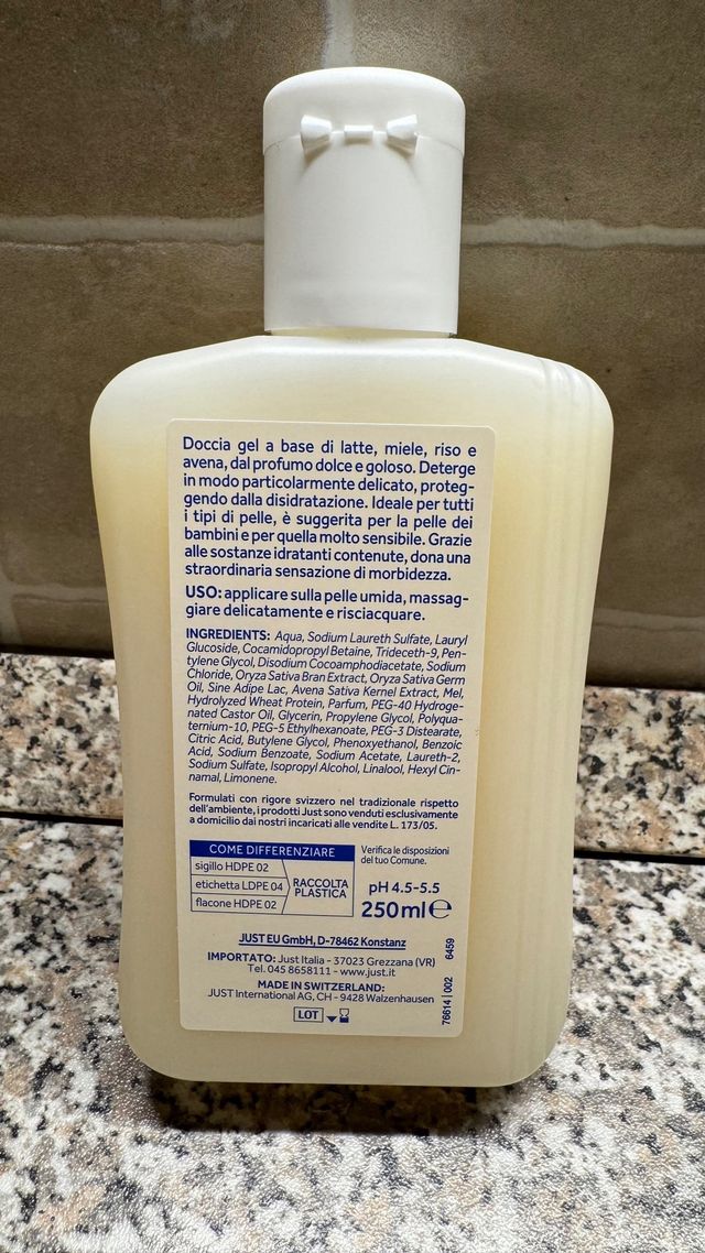 Doccia Miele con Latte Riso e Avena