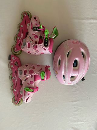 Patines en linea y casco