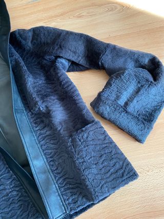 Espectacular, chaqueta, purificación García piel