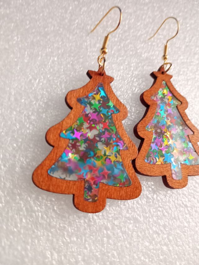 Orecchini pendenti albero di Natale