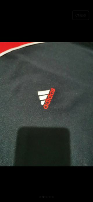 T shirt vintage adidas xl rossa/blu