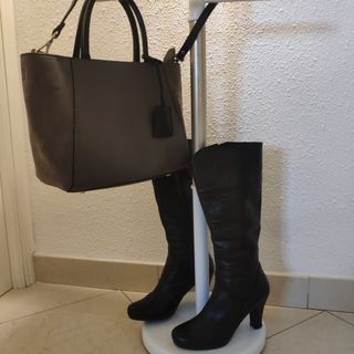 BOTAS de PIEL + BOLSO