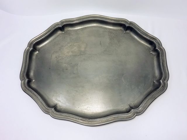 Etain D'art Juego de café francés hecho de estaño y madera.