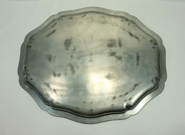 Etain D'art Juego de café francés hecho de estaño y madera.