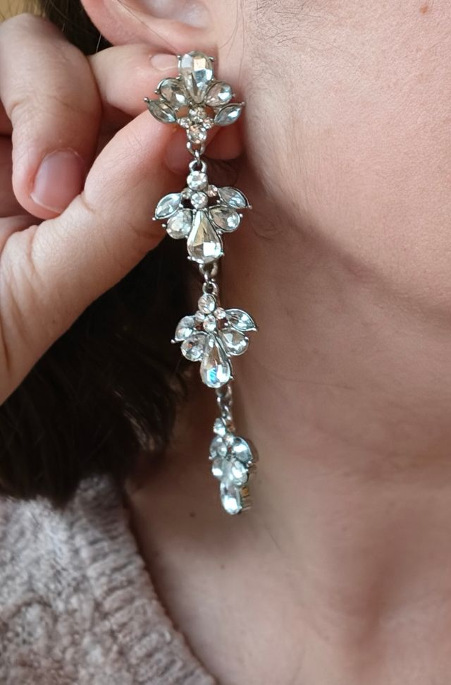 Pendientes plateados