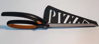 Tesoura com pá para cortar fatias de pizza