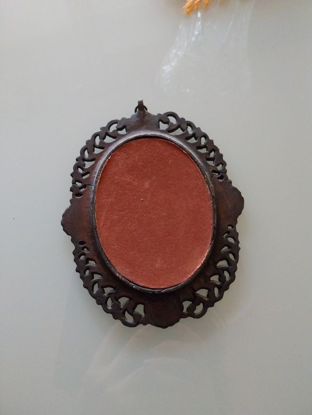 Cornice ottone con stampa donna