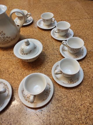 JUEGO COMPLETO DE CAFÉ LOZA PONTESA