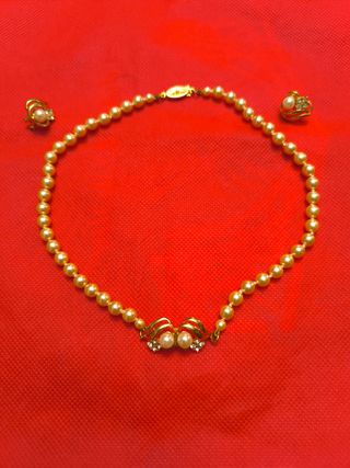 Aderezo collar y pendientes