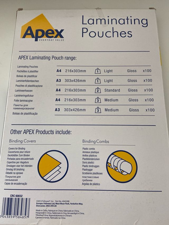 Bolsas de plastificar.