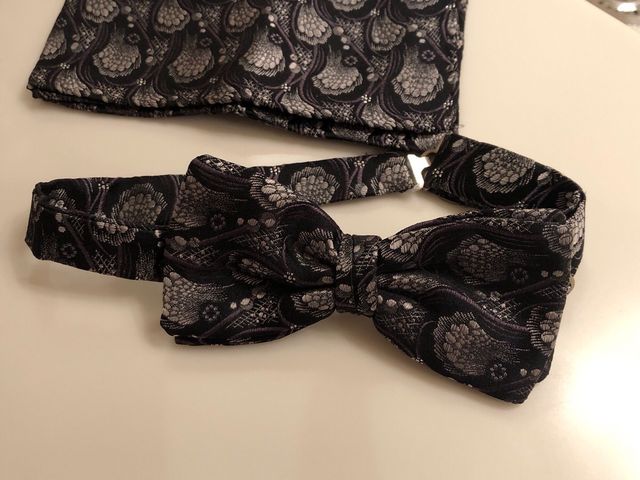 Set papillon con fazzoletto da taschino