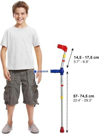 Muletas Infantiles Regulables de Colores  (x2 uds)