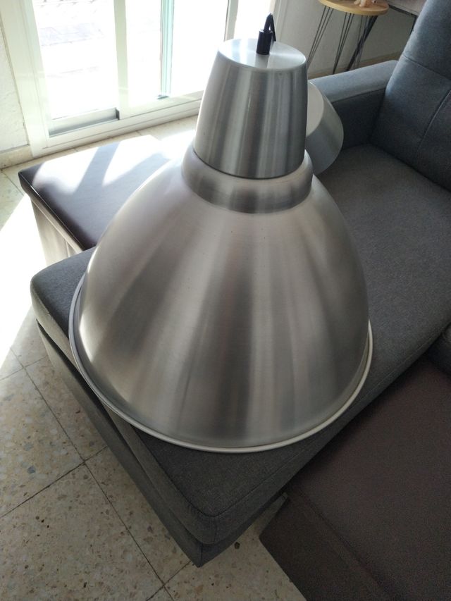 Grande lampara techo industrial aluminio