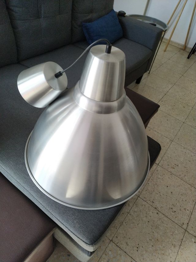 Grande lampara techo industrial aluminio