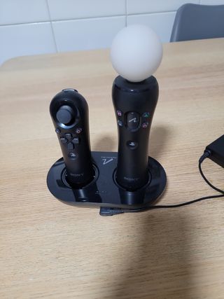 Base de carga move sony ps3 y dos mandos 