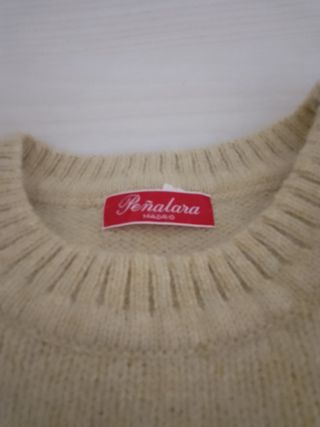 Jersey Peñalara lana marrón Amarillo