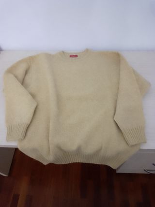 Jersey Peñalara lana marrón Amarillo