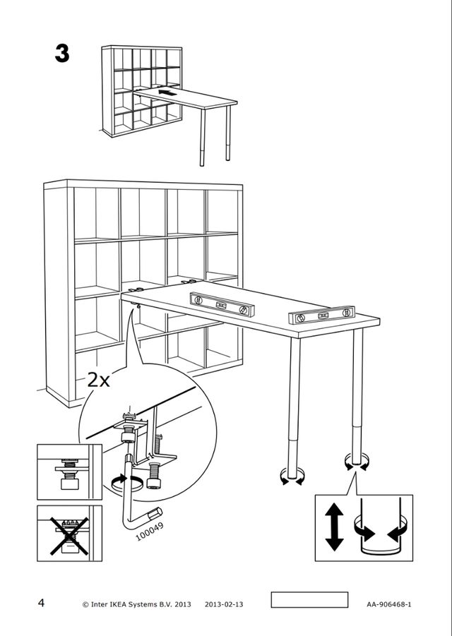 Conexión estantería con escritorio