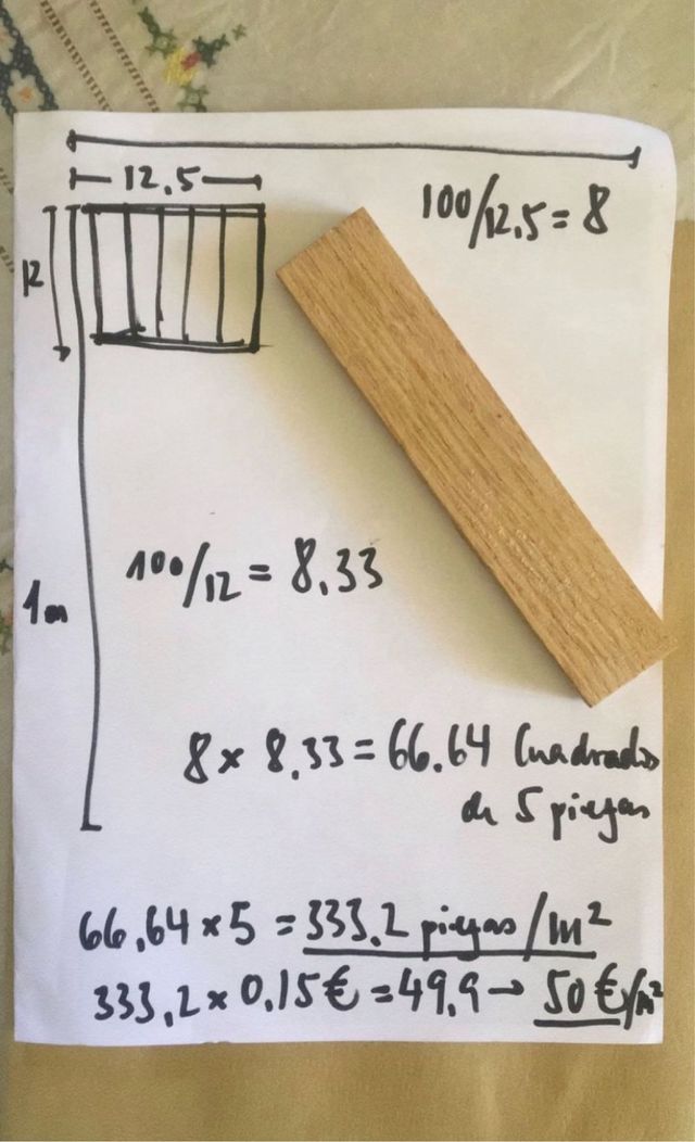 Tavola in rovere a scacchiera