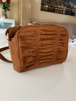 Bolso marron terciopelo