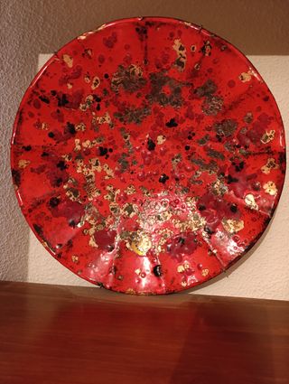 PIASTRA IN RAME SMALTATO ANNI '70
