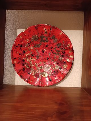 PIASTRA IN RAME SMALTATO ANNI '70
