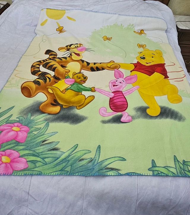 Copertina Winnie Pooh in flanella. 