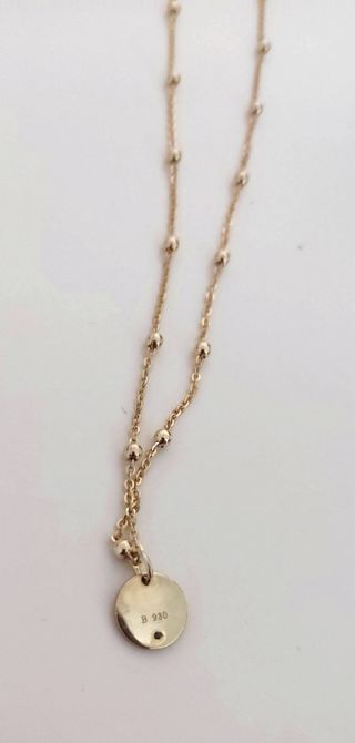 Colgante letra s bano de oro 