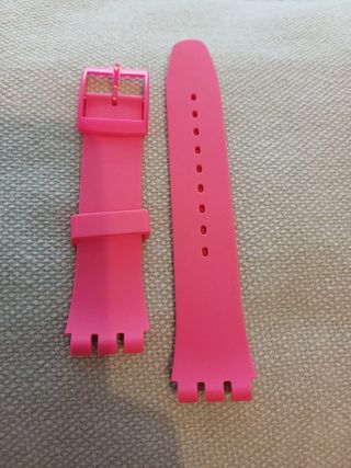 Correa rosa para Swatch de 22 cm