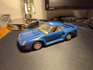 Porsche 959 scala 1/24 blu rara