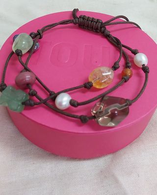 Pulsera Triple Tous Tibet con Gemas.Original